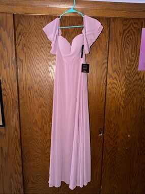 Lulu's Dusty Rose Off Shoulder Strapless Sweetheart Gown